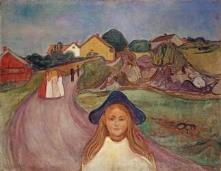Road in Aasgaardstrand (Edvard Munch) - Muzeo.com