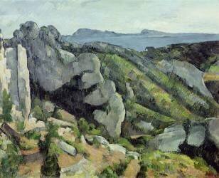 Rocks at L'Estaque (Paul Cézanne) - Muzeo.com
