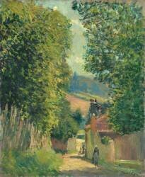 Rue à Louveciennes (Alfred Sisley) - Muzeo.com