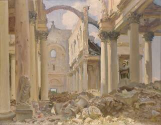 Ruined Cathedral, Arras (John Singer Sargent) - Muzeo.com