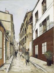 Saint-Rustique Street in Montmartre (Maurice Utrillo) - Muzeo.com