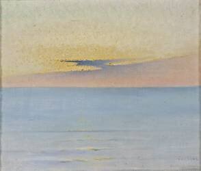 Sea in Sunset (August  Hagborg) - Muzeo.com