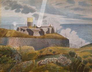 Searchlight at Dusk (Eric Ravilious) - Muzeo.com