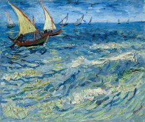Seascape at Saintes-Maries (Vincent van Gogh) - Muzeo.com