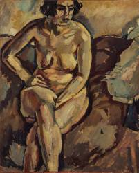 Seated nude, front (Maurice Loutreuil) - Muzeo.com