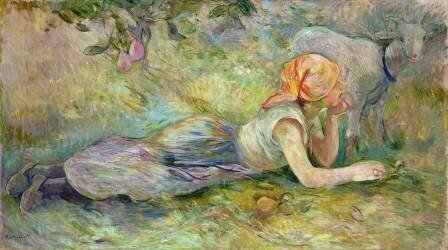 Shepherdess Resting (Berthe Morisot) - Muzeo.com