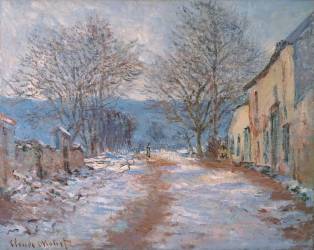 Snow in Limetz (Claude Monet) - Muzeo.com