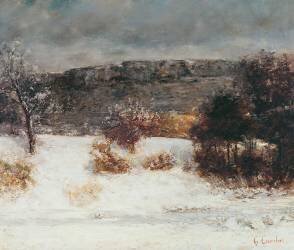 Snowy Landscape (Gustave Courbet) - Muzeo.com