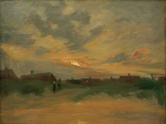 Solnedang over Skagens (Peder Severin Kröyer) - Muzeo.com