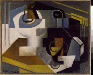 Still Life with a fruits bowl (Juan Gris) - Muzeo.com