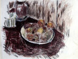 Still Life with Peches (Pierre Bonnard) - Muzeo.com
