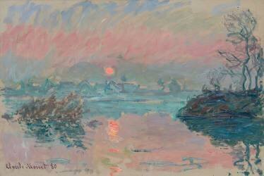 Sunset at Lavacourt (Claude Monet) - Muzeo.com