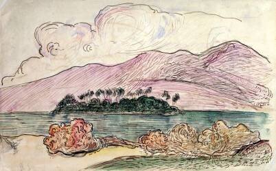 Tahitian Landscape (Paul Gauguin) - Muzeo.com