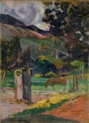 Tahitian Landscape (Paul Gauguin) - Muzeo.com