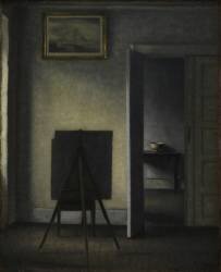 The Artist's Easel (Vilhelm Hammershoi) - Muzeo.com