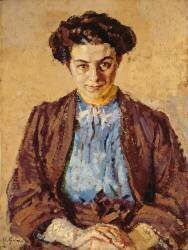The Blue Blouse (Harold Gilman) - Muzeo.com