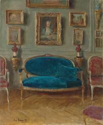 The blue sofa (Jean Béraud) - Muzeo.com
