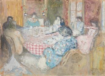 The Checkered Tablecloth (Edouard Vuillard) - Muzeo.com