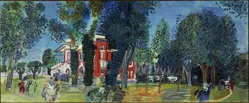 The Deauville Paddock (Raoul Dufy) - Muzeo.com