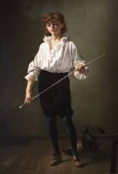 The fencing lesson (Alcide Robaudi) - Muzeo.com