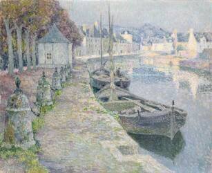 The Gravel Boats (Henri Le Sidaner) - Muzeo.com