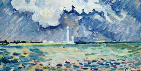 The Lighthouse at Gatteville (Paul Signac) - Muzeo.com