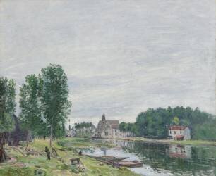 The Matrat Boatyard (Alfred Sisley) - Muzeo.com