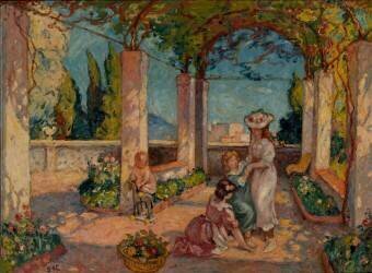 The pergola (Georges D'Espagnat) - Muzeo.com