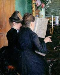 The Piano Lesson (Gustave Caillebotte) - Muzeo.com
