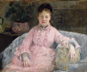 The Pink Dress (Berthe Morisot) - Muzeo.com
