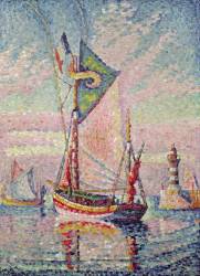 The Port at Concarneau (Paul Signac) - Muzeo.com