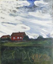 The Red House (Edvard Munch) - Muzeo.com