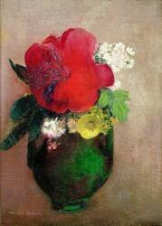 The Red Poppy (Odilon Redon) - Muzeo.com