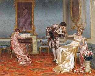 The suitor (Vittorio Reggianini) - Muzeo.com