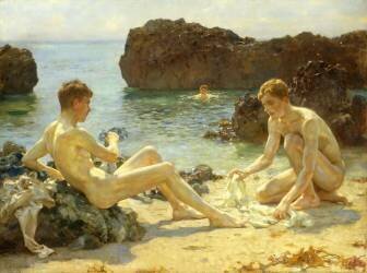 The Sun Bathers (Henry Scott Tuke) - Muzeo.com