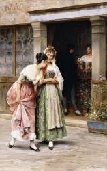 The Sunday Bouquet (Eugene Von Blaas) - Muzeo.com