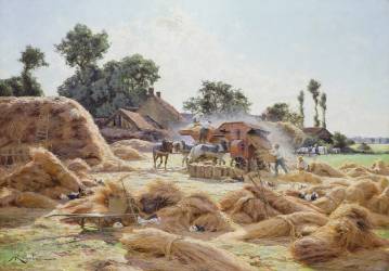 The Threshing Machine (Albert Gabriel Rigolot) - Muzeo.com