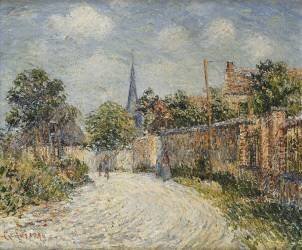 The Village Street (Gustave Loiseau) - Muzeo.com
