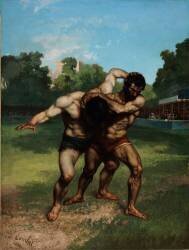 The wrestlers (Gustave Courbet) - Muzeo.com