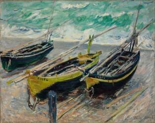 Three Fishing Boats (Claude Monet) - Muzeo.com