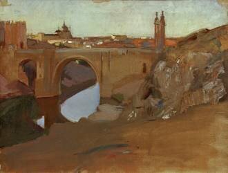 Tolède, pont d’Alcantara (Joaquin Sorolla y Bastida) - Muzeo.com