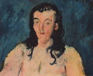 Torso with a Blue Background (Chaïm Soutine) - Muzeo.com