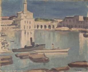 Tugboat landscape (Albert Marquet) - Muzeo.com