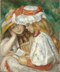 Two Girls Reading (Auguste Renoir) - Muzeo.com