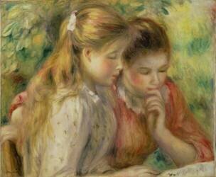 Two Girls Reading (Auguste Renoir) - Muzeo.com