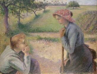 Two Young Peasant Women (Camille Pissarro) - Muzeo.com