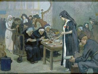 Vieillards évacués de l'Yser (Alexis de Broca) - Muzeo.com