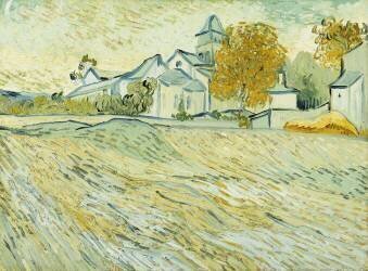 View of Asylum and Saint-Remy Chapel (Vincent van Gogh) - Muzeo.com