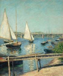 Voiliers à Argenteuil (Gustave Caillebotte) - Muzeo.com