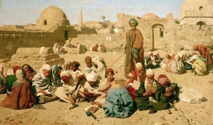 Volksschule in Oberägypten (Leopold Carl Müller) - Muzeo.com